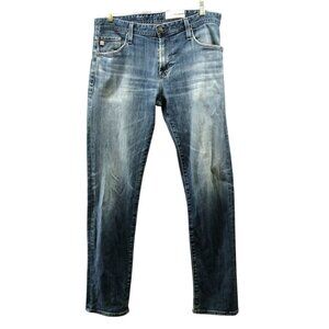AG Adriano Goldschmied Tellis Modern Slim Jeans Mens 33R Blue Light Wash 33x33